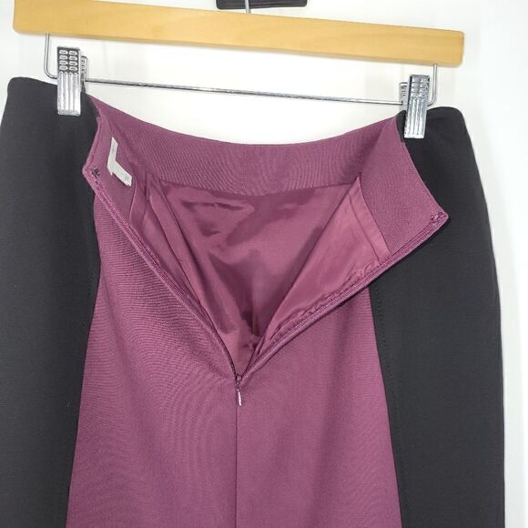 Halogen lined purple and black pencil skirt size 6 - Picture 6 of 8